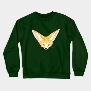 Cute Fennec Fox Face Crewneck Sweatshirt